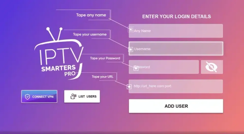 Configuration IPTV Smarters sur Windows ou MacBook