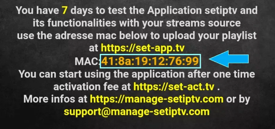 Adresse MAC sur Smart TV