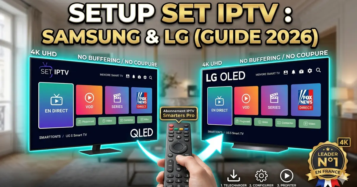 Comment installer IPTV Smarters Pro sur Smart TV Samsung et LG (Guide 2026)